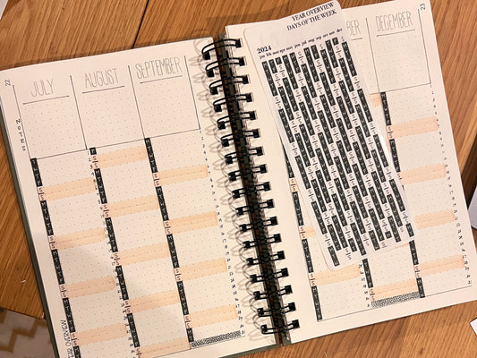 Days of the Week labels (for Year Overview)