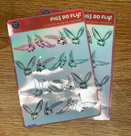 Pigs Do Fly - (Clear or Holographic)