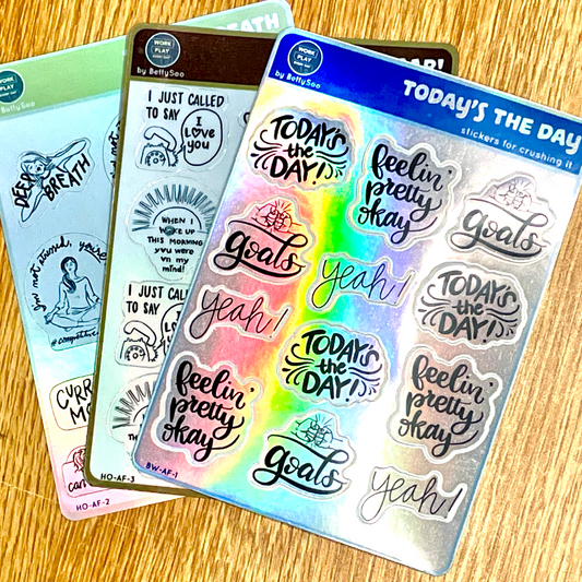 Affirmation Sticker Combo 2 (Translucent, Clear Gloss, or Holographic)